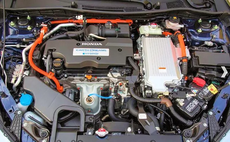 The 2.0 liter Atkinson-cycle gas engine is the heart of the 2014 Accord Hybrid