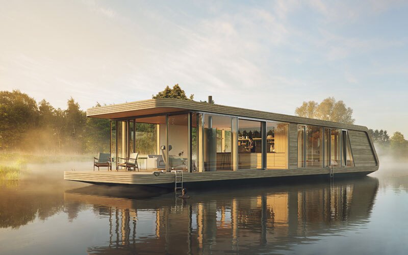 The Naturecruiser and Waterloft can be moored at a fixed berth or the trusses can easily be unloaded, allowing the vessels to travel to nearby ports, marinas or larger lakes
