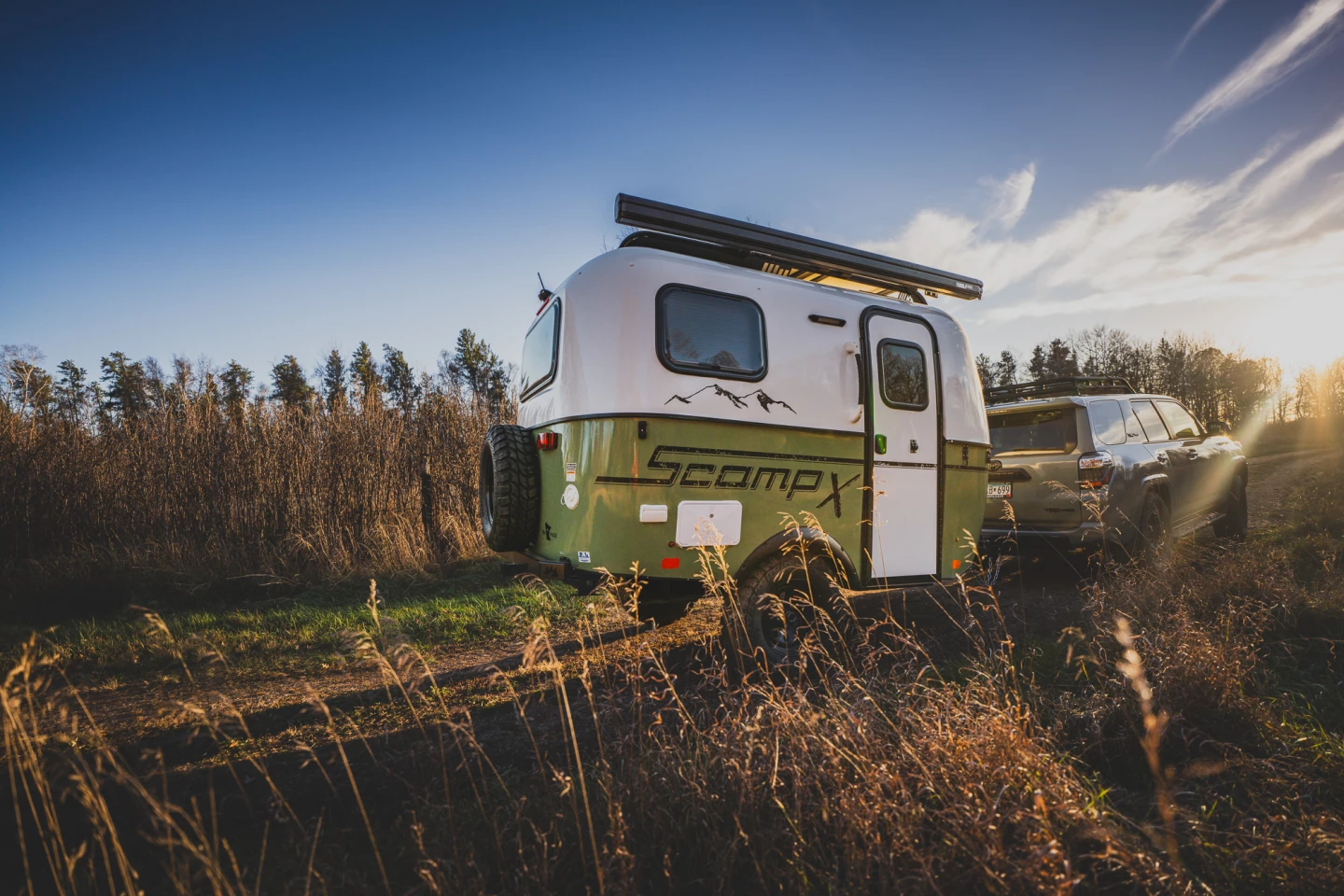 The Scamp X makes its way toward the wild horizon