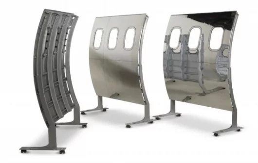 MotoArt partitions made from 737 fuselage