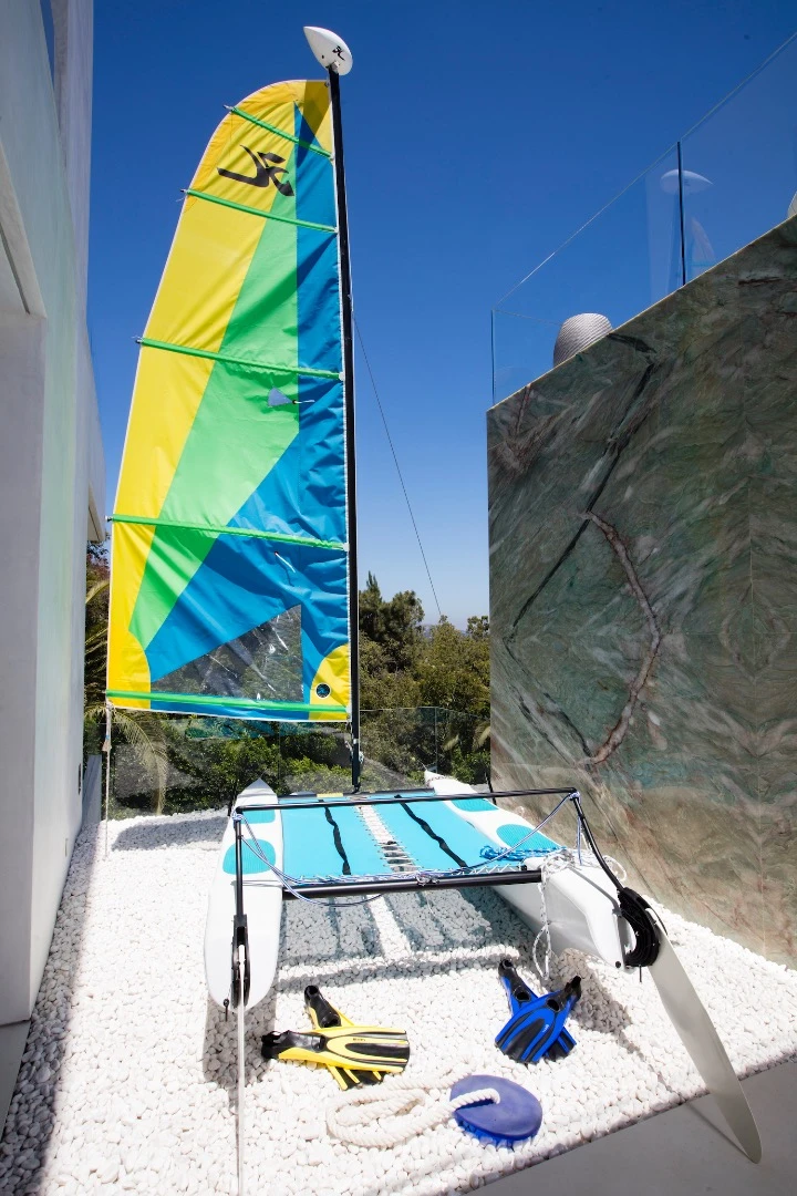 Modern art piece or water sports equipment? Either way it comes with 924 Bel Air Road