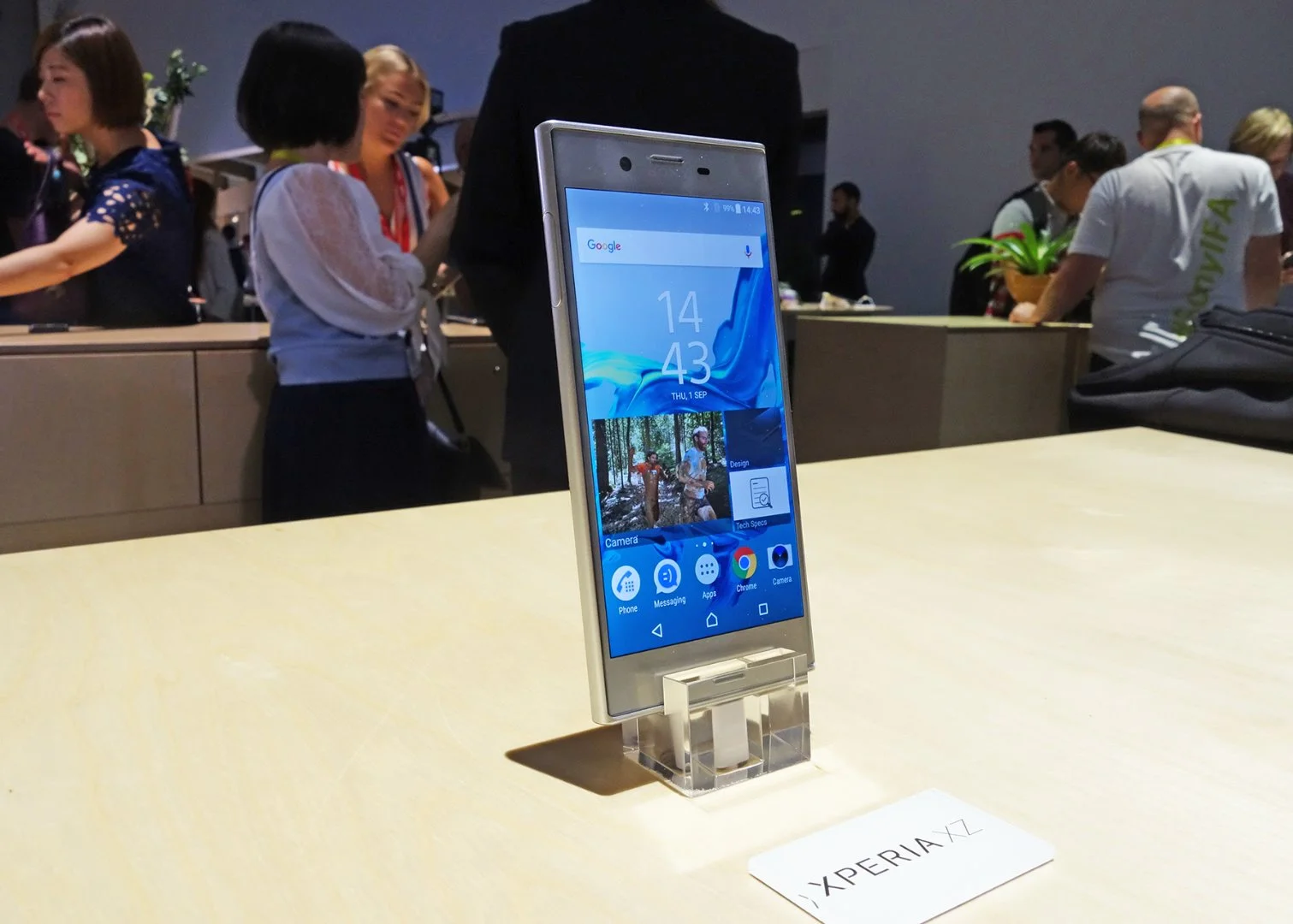 The screen stays at 1080p but it's as clear and colorful as any Sony handset (Xperia XZ shown)