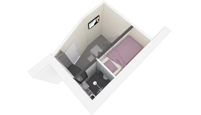 A plan of the redeveloped maid's room