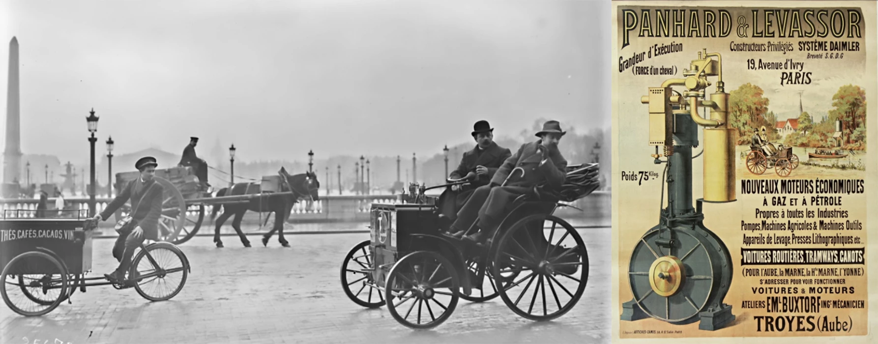 Panhard & Levassor produced many fast cars in the years prior to the turn of the century, winning more than any other manufacturer in competition, and it did so based on a "Système Daimler" engine license, but in a new configuration not seen previously. The company's "Système Panhard" of 1891 was the first iteration of the now familiar front-engine and rear-wheel-drive configuration.