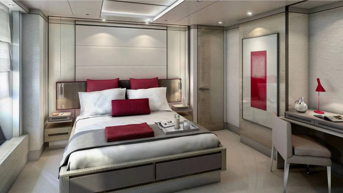 The Azimut Grande 140 Trideck interior