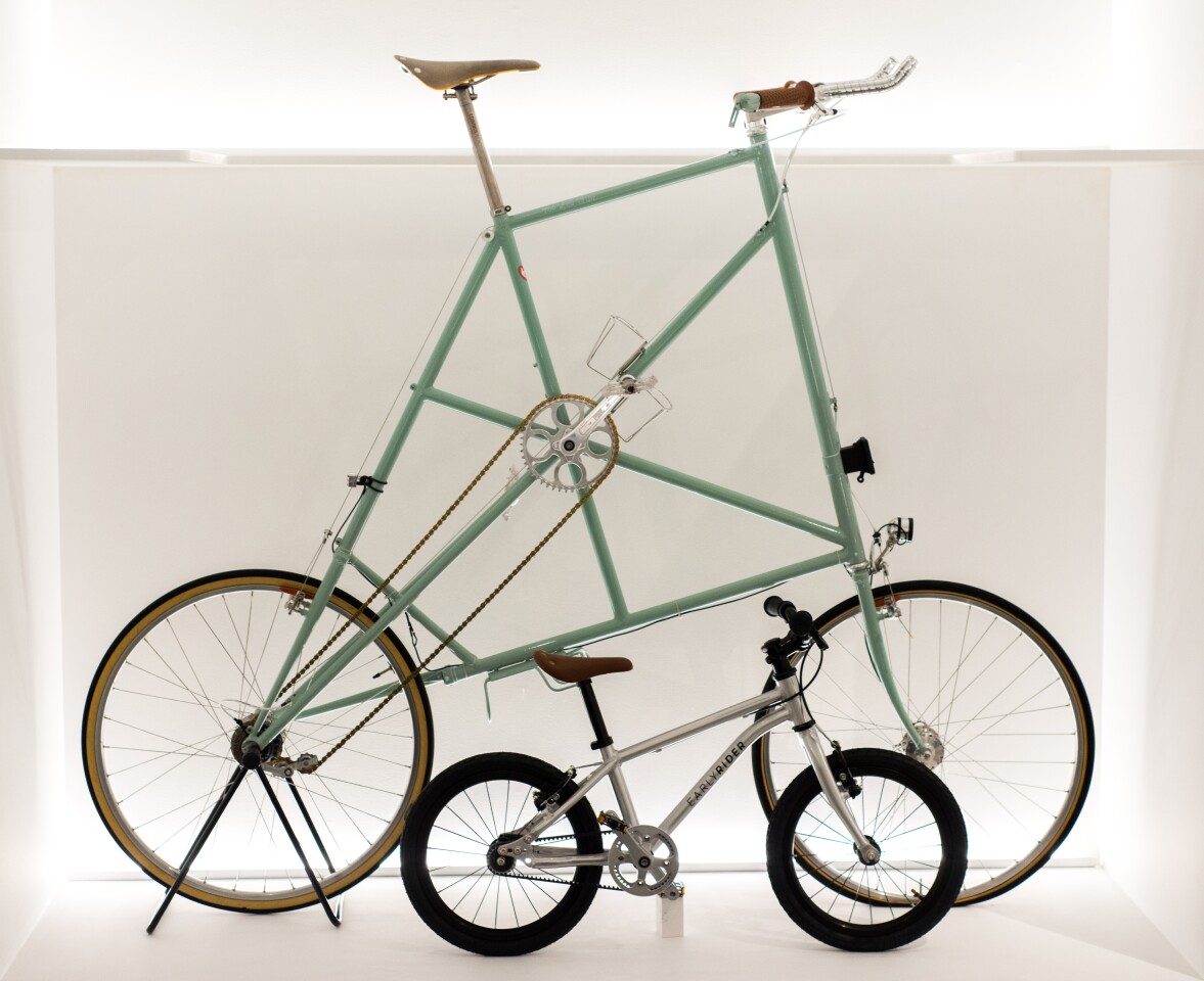 The bikes on show come in all shapes and sizes, like this Tall Bike and the Early Rider Belter 16