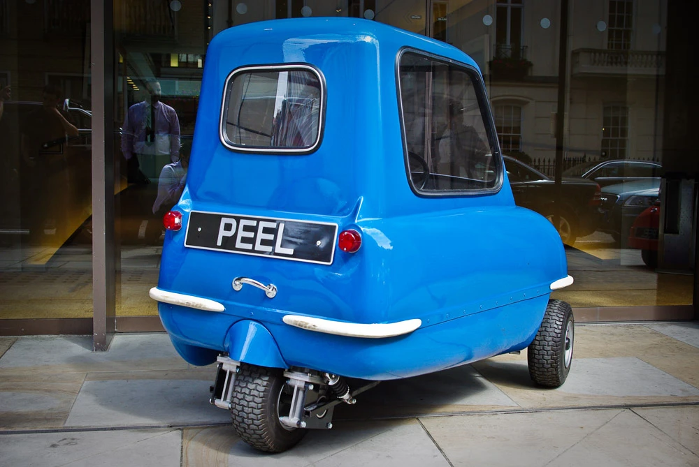 The Peel P50 seats one person - and a shopping bag