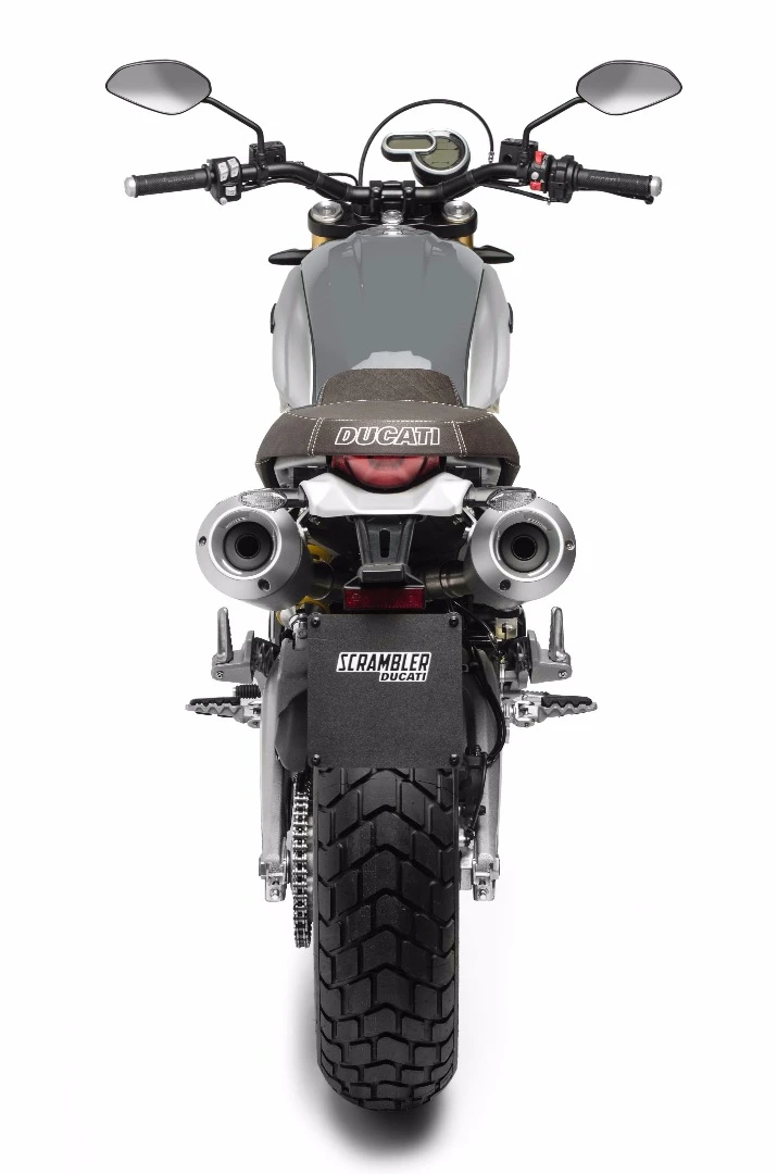 View from behind the 2018 Ducati Scrambler 1100 Special