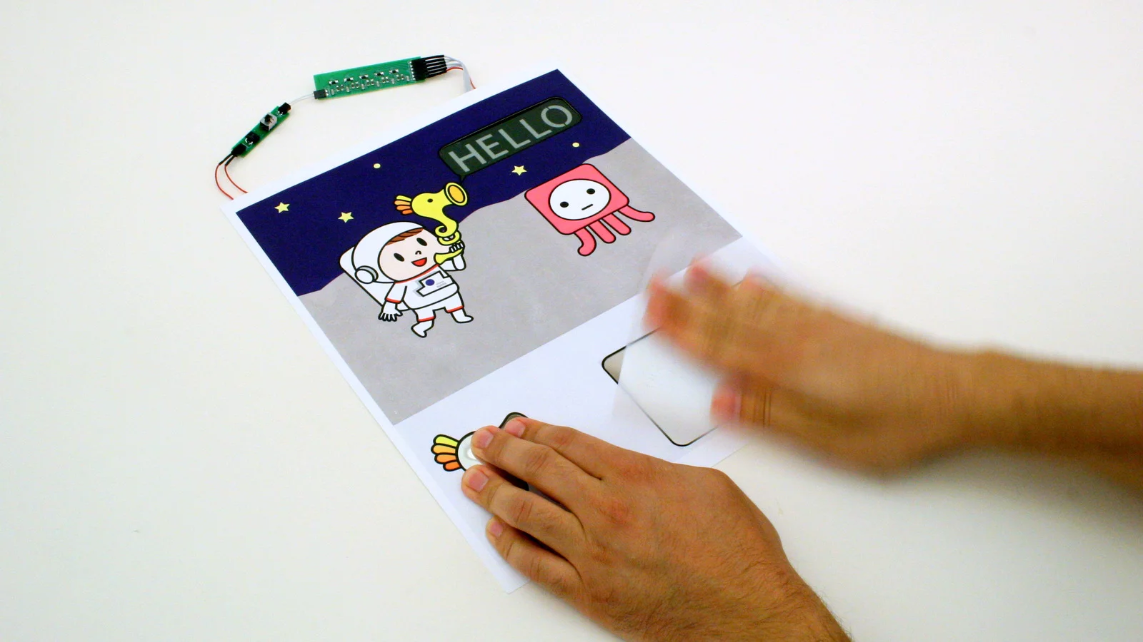 A Paper Generator is used to reveal an e-ink greeting
