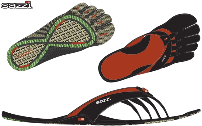 The Sazzi Decimal includes a full support footbed and bio-mechanical upper