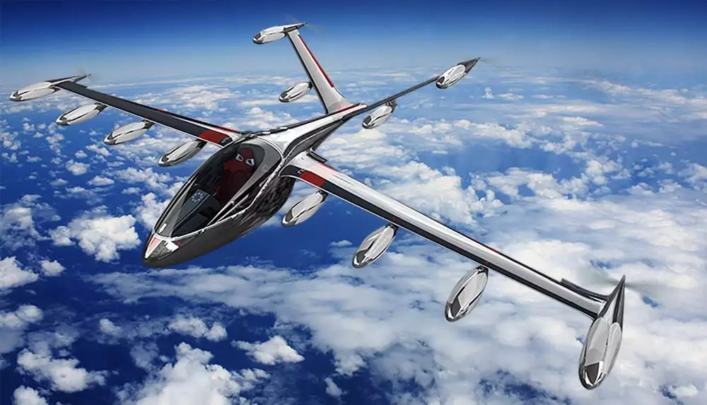 Render of Joby's 16-rotor in action