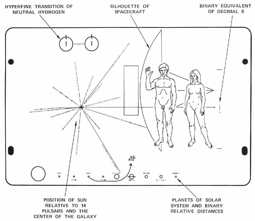 Diagram of the Pioneer plaque
