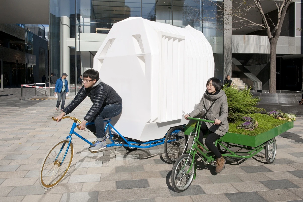 In addition to the Tricycle House, PIDO also fabricated a smaller Tricycle Garden companion vehicle
