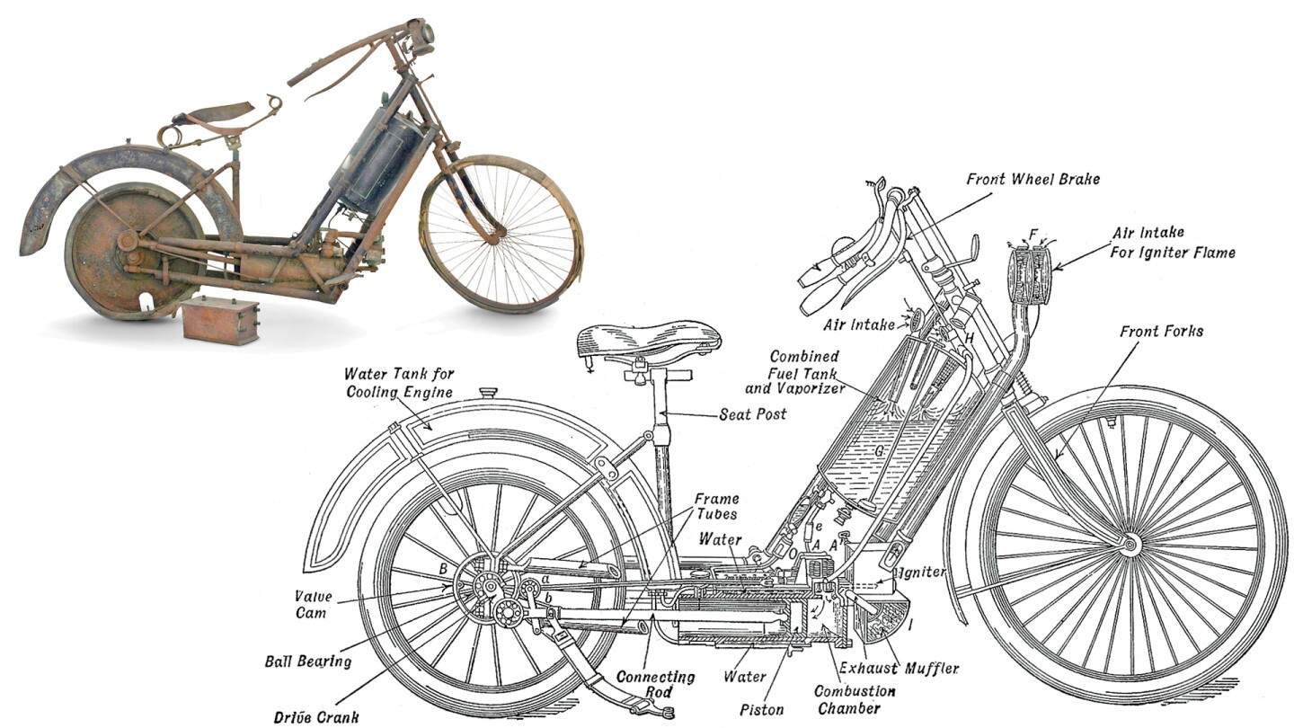 The world's first motorcycle comes up for auction