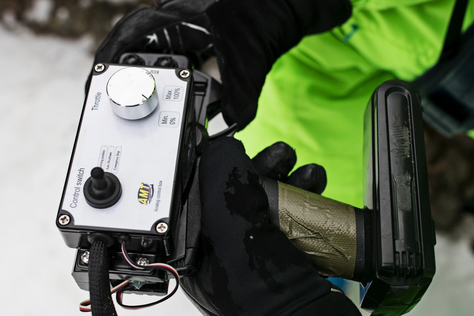 Flisar's jetpack relies on a handheld controller
