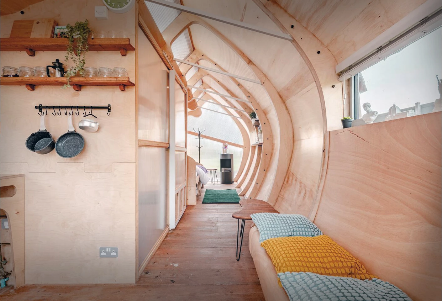 The Monocoque Cabin was created following Airbnb's 2022 OMG! Fund to find crazy home ideas
