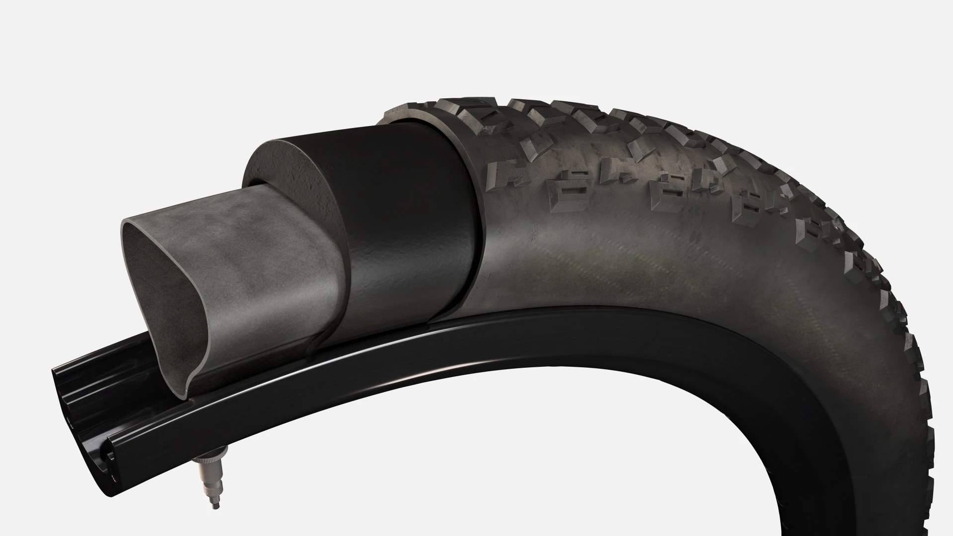 The Tannus Armour insert goes between the existing tube and inner wall of the tire