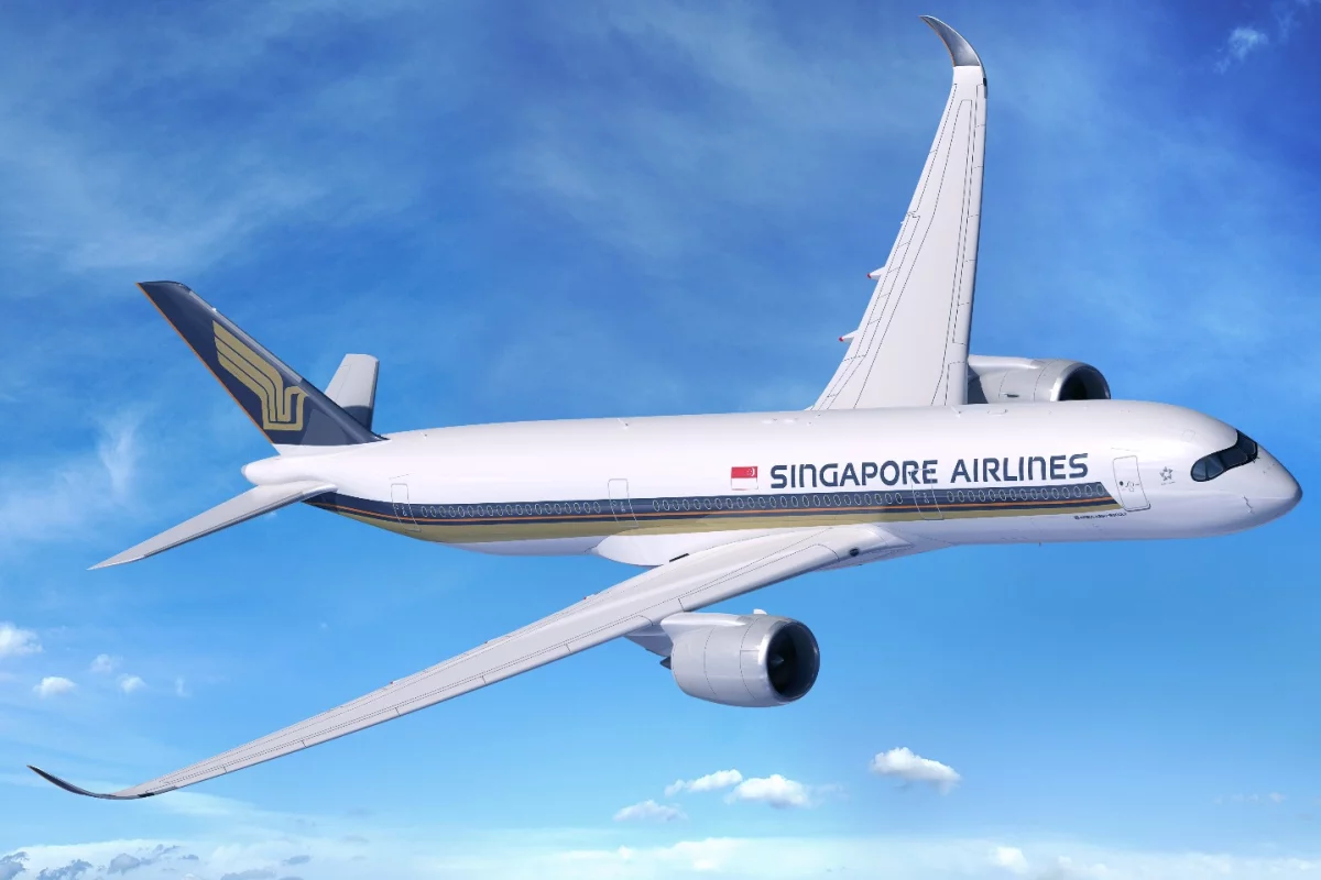 Computer rendering of the Airbus A350-900ULR in Singapore Airlines livery that is set to claim the world's longest commercial passenger flight route in 2018