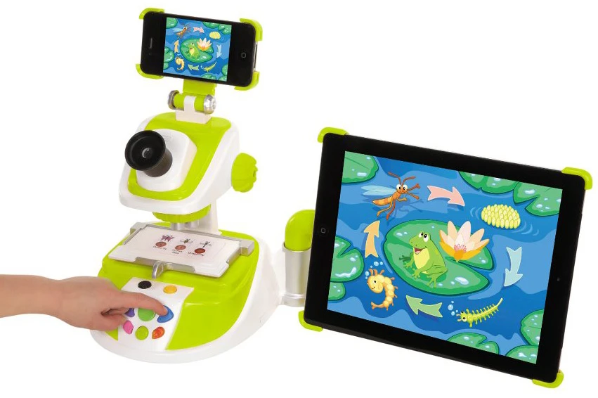 Children can watch animations, hear more facts and play with interactive 3D images of what they are looking at through the microscope