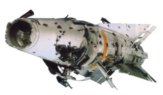 One of the targets from the recent test shows why the Millenium Gun is so effective