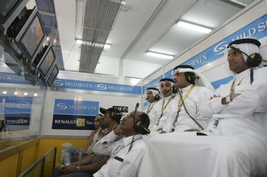 Honoured guests enjoy the hospitality of Renault during the weekend