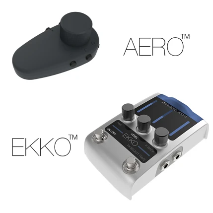 The Ekko is a "semi-analog" delay pedal, and the Aero is a wireless companion controller which can put stomp parameter tweaks at the fingertips