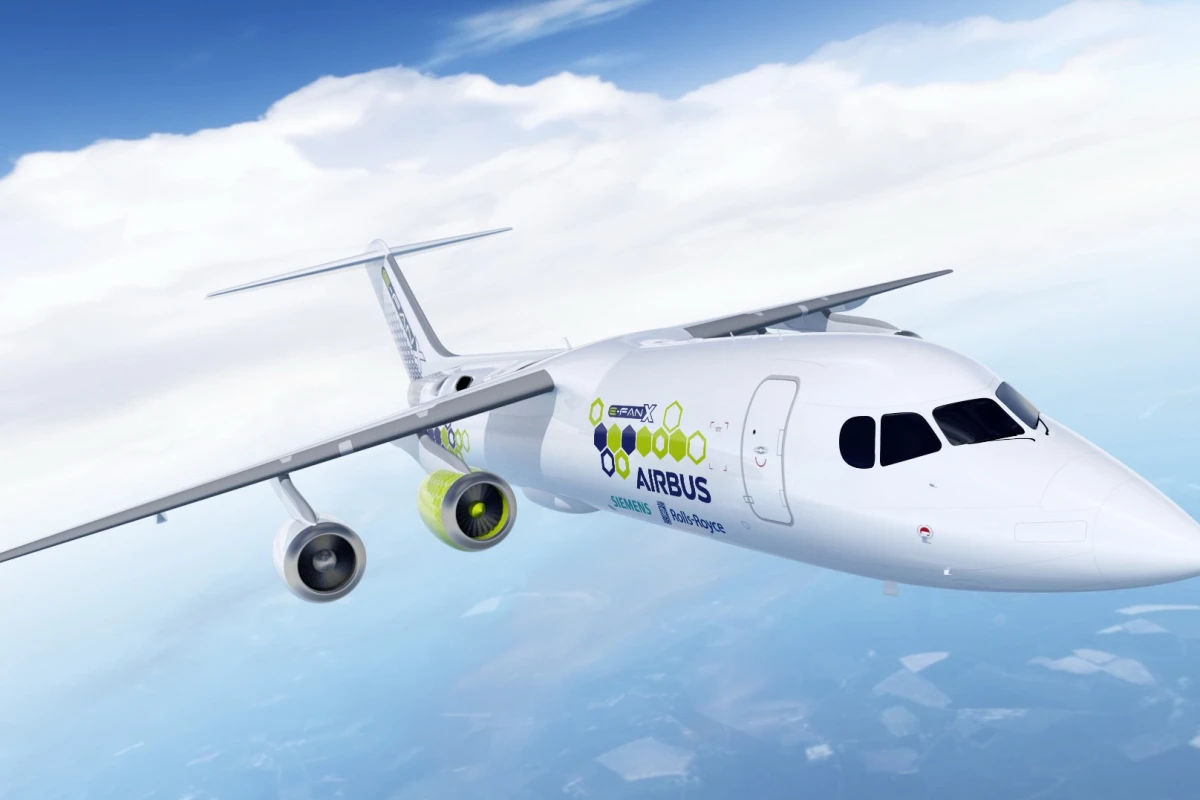 E-Fan X is a hybrid-electric flight demonstrator aircraft being developed by Airbus, Rolls-Royce and Siemens