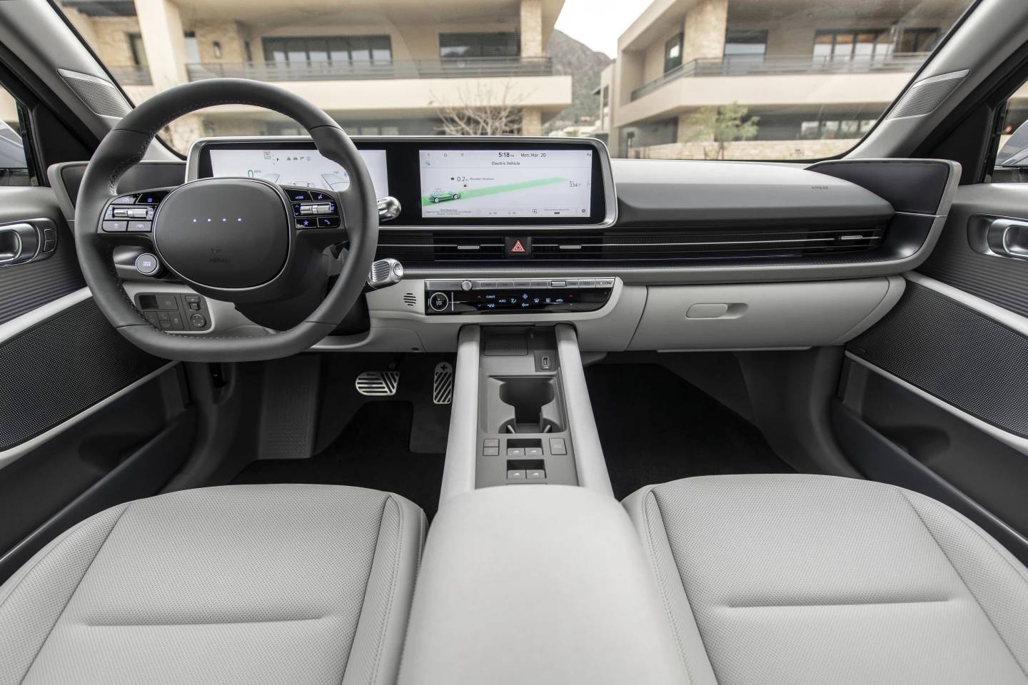 The interior of the Hyundai Ioniq 6 is plush and well thought out