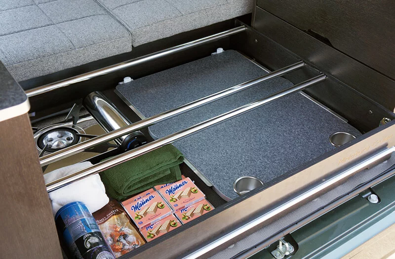 Under-frame storage space