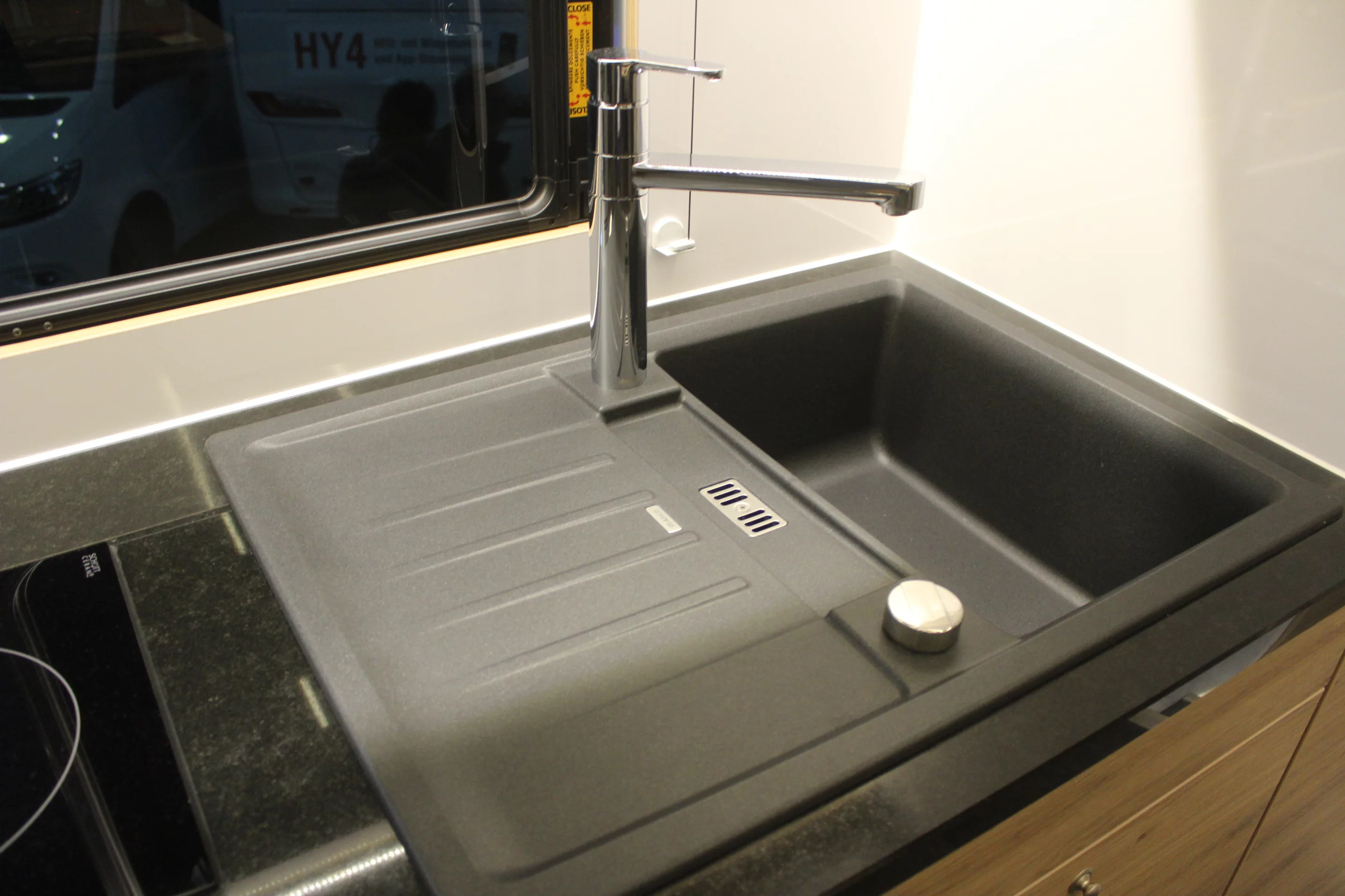 We especially liked the integrated drainboard, something we don't necessarily expect to see in a new home, let alone a motorhome