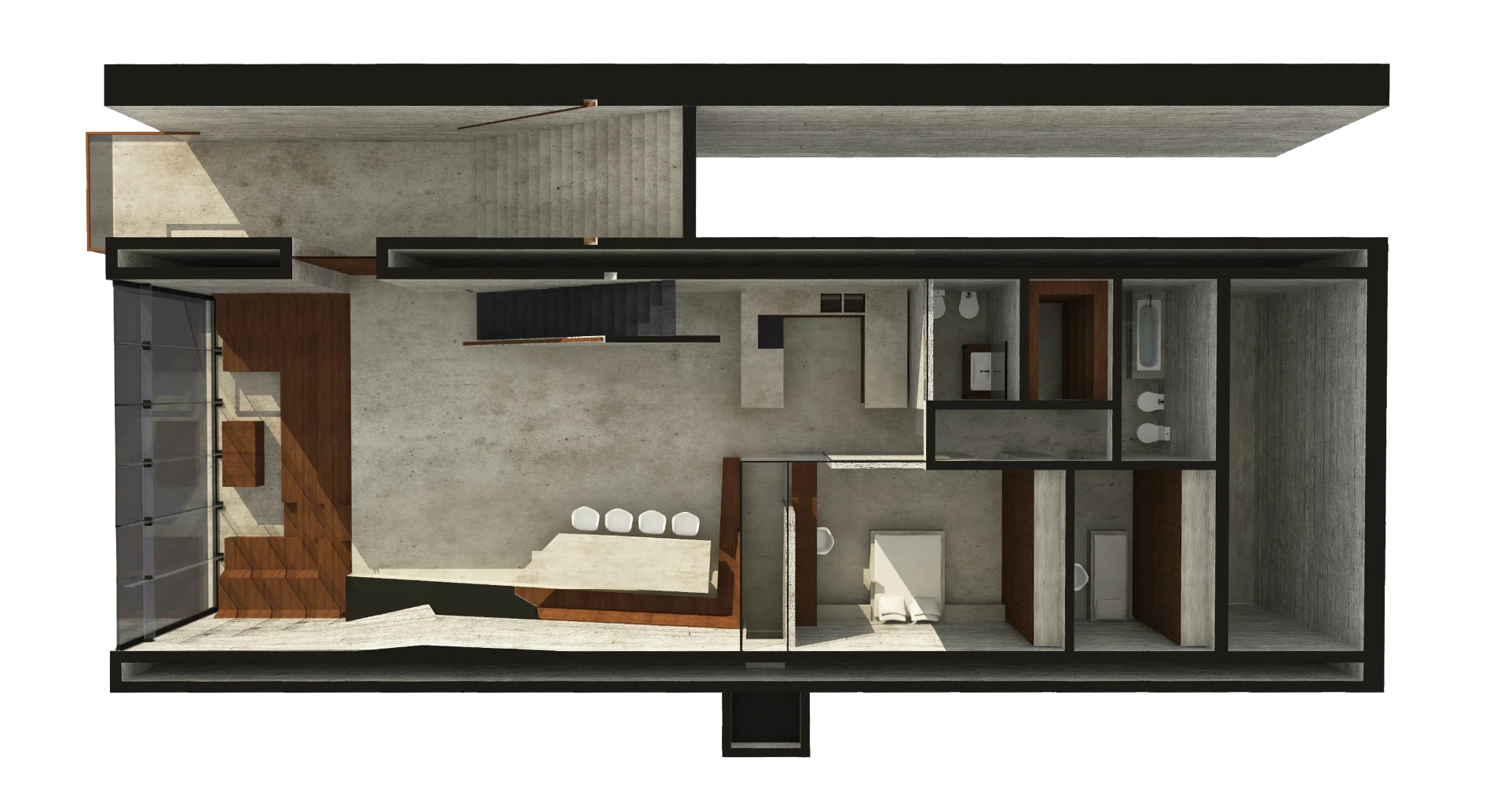 Architectural plan of Casa Brutale