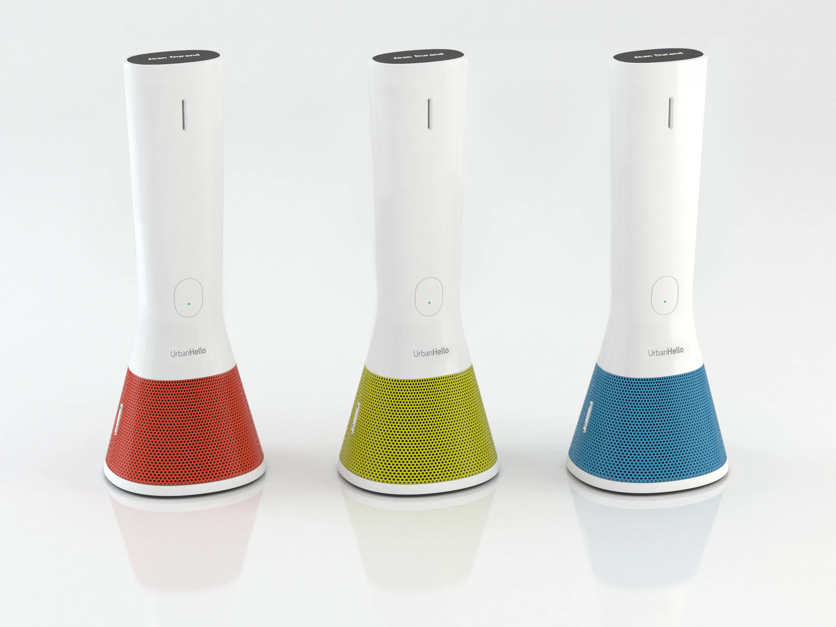 The speaker-grille and top panel come in a range of colors, including a special green-bodied version (not shown) which has been created as a unique reward for backers on crowd-funding platform Kickstarter