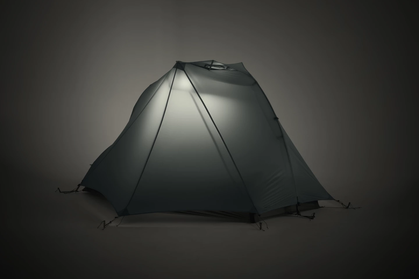 Sea to Summit's "Lightbar" pole case doubles as a headlamp diffuser that creates ambient tent lighting