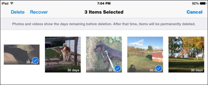 Permanently delete photos from Recently Deleted