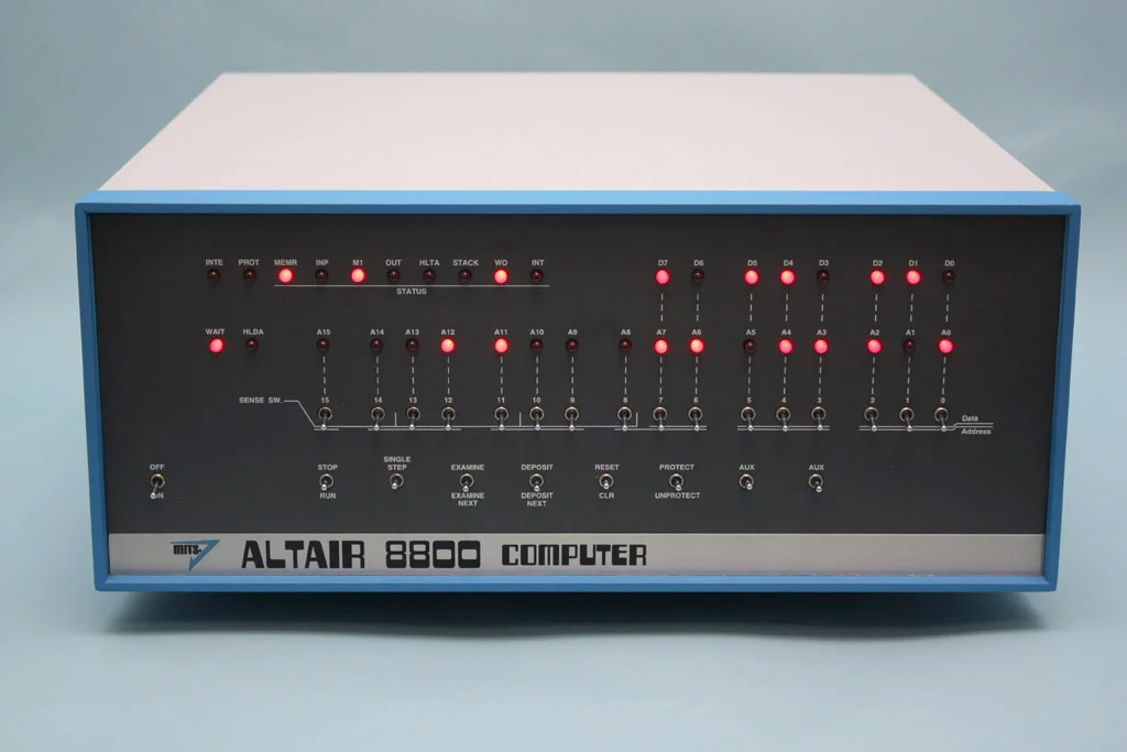 The Altair 8800 Clone's control panel operates in identical fashion to the original