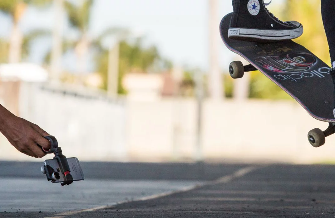 The Olloclip Pivot video grip should make it easier to get low angles like this