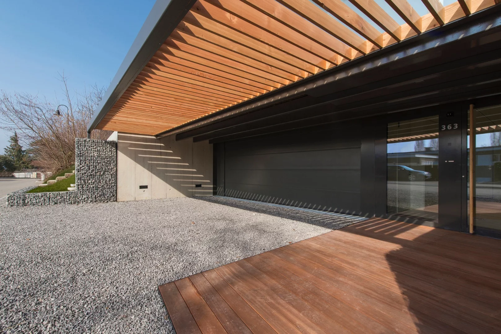 The basement parking