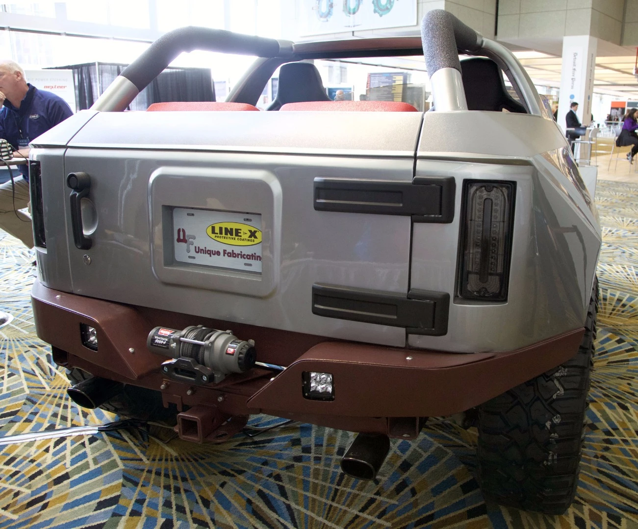 The rear seats are padded foam, but the driver and passenger are treated to bucket seats