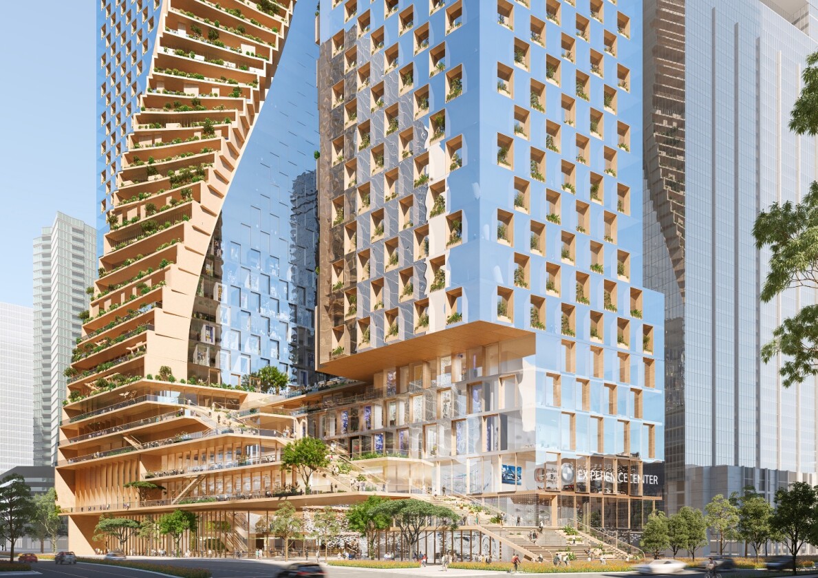UNStudio and Cox Architecture's Green Spine beat top names like BIG, MAD, and MVRDV in a high-profile architecture competition