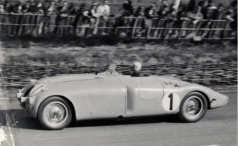 Jean-Pierre Wimille and Pierre Veyron in a Bugatti Type 57 C "Tank" during the 1939 24-Hours of Le Mans. Wold War II closed in within months of the event and Bugatti would remain the reigning Le Mans champion for a decade.