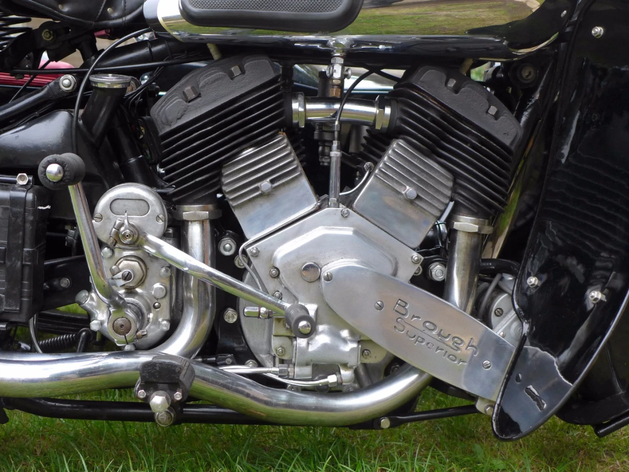 Launched in 1933, the 1,096cc 11-50 was the largest Brough Superior ever produced, and fitted into the Brough price range between the SS80 touring and SS100 super-sports models. Facilitating its sale abroad, the 11-50 featured sidecar mounts on both sides of the frame. It had been conceived as a long-legged, effortless tourer and was claimed by its maker to offer 85mph performance in solo form and pull a heavy sidecar at a comfortable 70mph; indeed, in the latter role it was one of the finest sidecar mounts of its day. Production lasted until 1939, by which time the 11-50 was the only JAP-powered machine in the Brough Superior range. The 1937 Brough Superior 1,096cc 11-50HP Combination was first owned by the Sheffield police, but had been beautifully restored and sold for £85,500 (US$103,977). The record for the model was set at Stafford in April, 2015 when the Earls Court Motorcycle Show 1937 Brough Superior 1,096cc 11-50hp sold for £147,100 ($223,364). A completely original 1934 Brough Superior 1,096cc 11-50hp in need of a complete restoration sold at this auction in 2015 for £93,340 ($144,113).