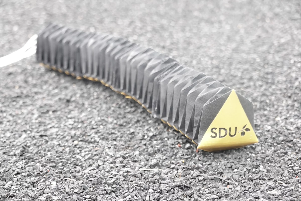 The robot is currently connected to an external air pump, but that won't be the case with future iterations