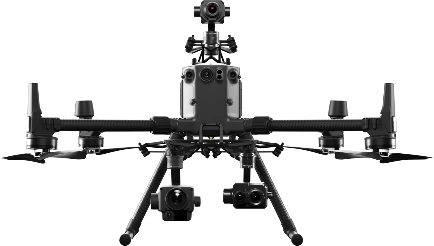 The Matrice 300 RTK drone is can accommodate up to three payloads at once