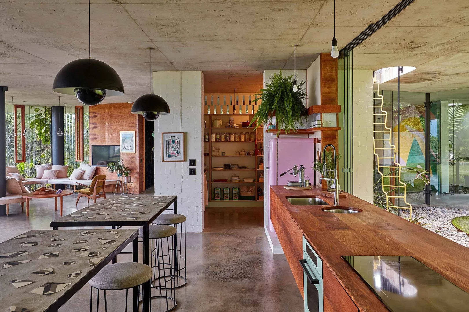 The award-winning interior of the Planchonella House in Australia's north