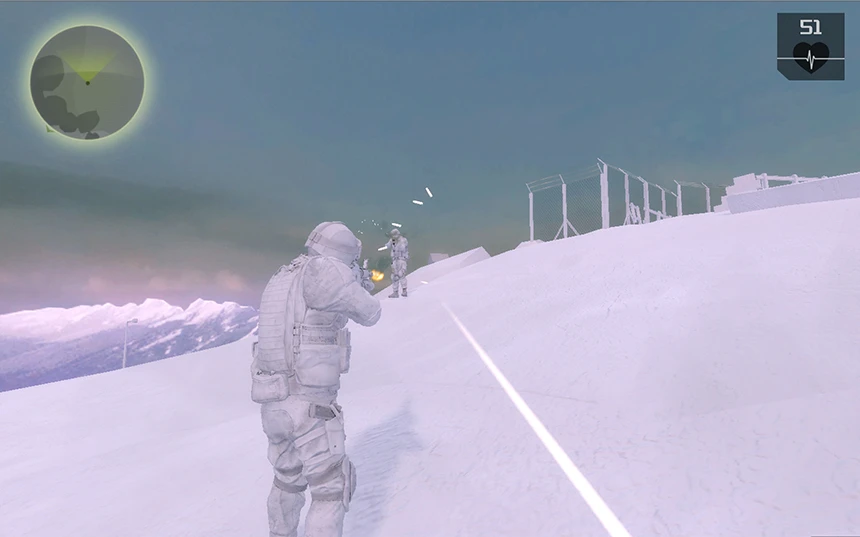 The number of enemies in the games increases as a user's heart-rate gets higher