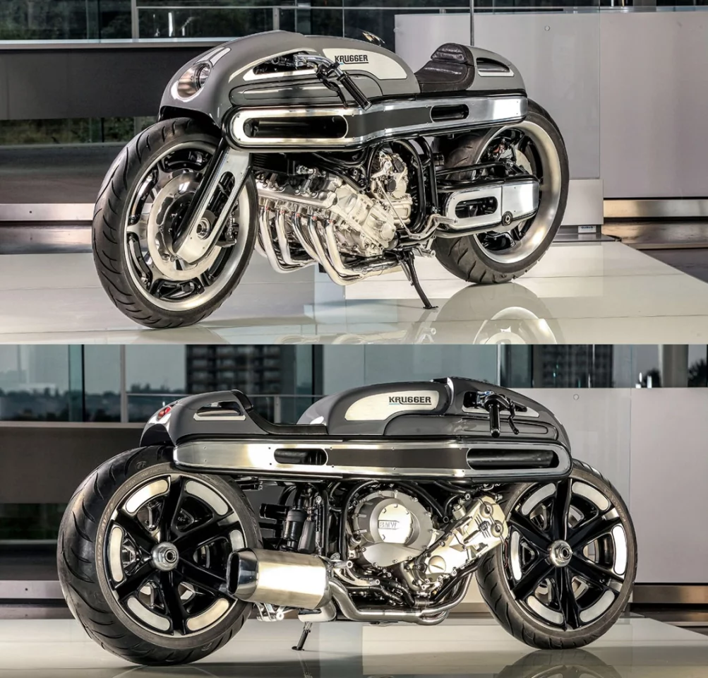 Bertrand's most recent win in the AMD Custom Bike Building World Championship was in 2014 where BMW's 1600cc straight six engine was used to create a custom named "nurb's"