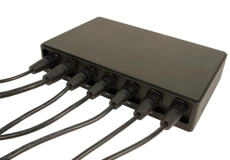 The Stealth WPC-525F from the back with everything hooked up