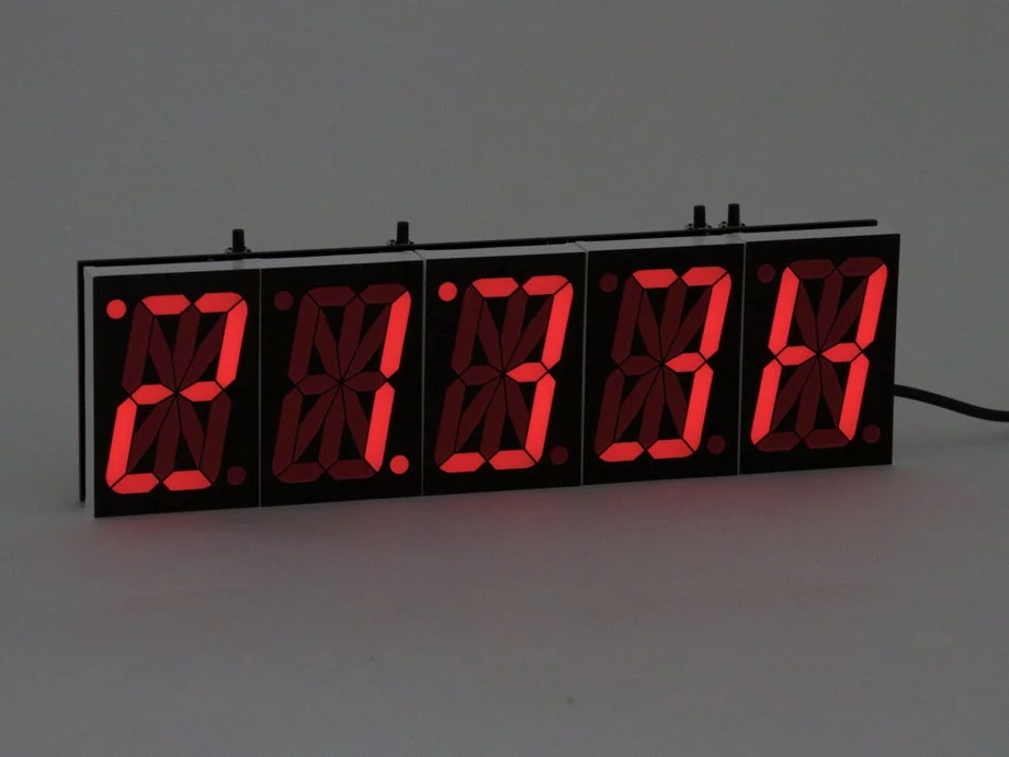 A reprogrammed Alpha Clock Five Basic Edition