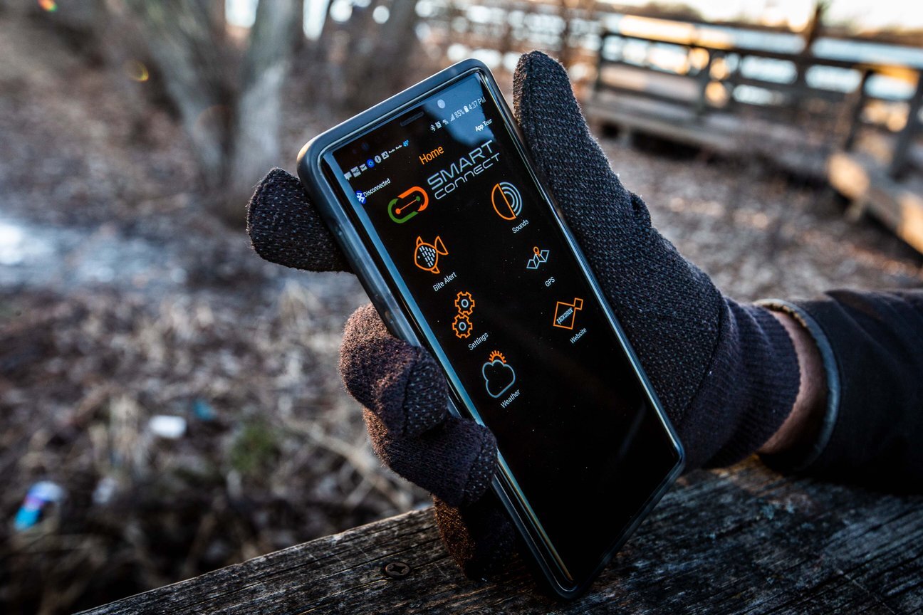 When a fish strikes, the Smart Connect reel responds by transmitting a Bluetooth signal to the user's Apple or Android smartphone