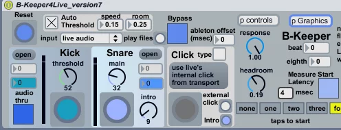Parameter screen of the B-Keeper plugin